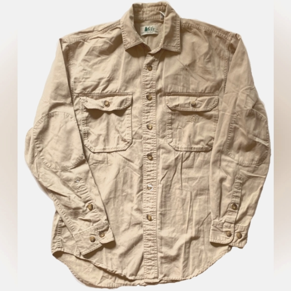 Vintage khaki REI shirt